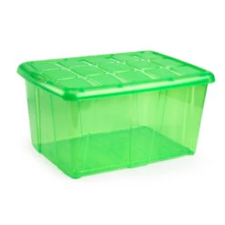 Forte Plastics Organizer - Groen - Deksel - 60 L - 63 X 46 X 32 Cm