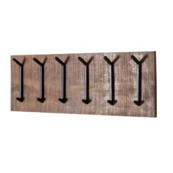 Giga Meubel Kapstok Hout - Metaal - 12 Haken - 90x11x30cm - Marcel